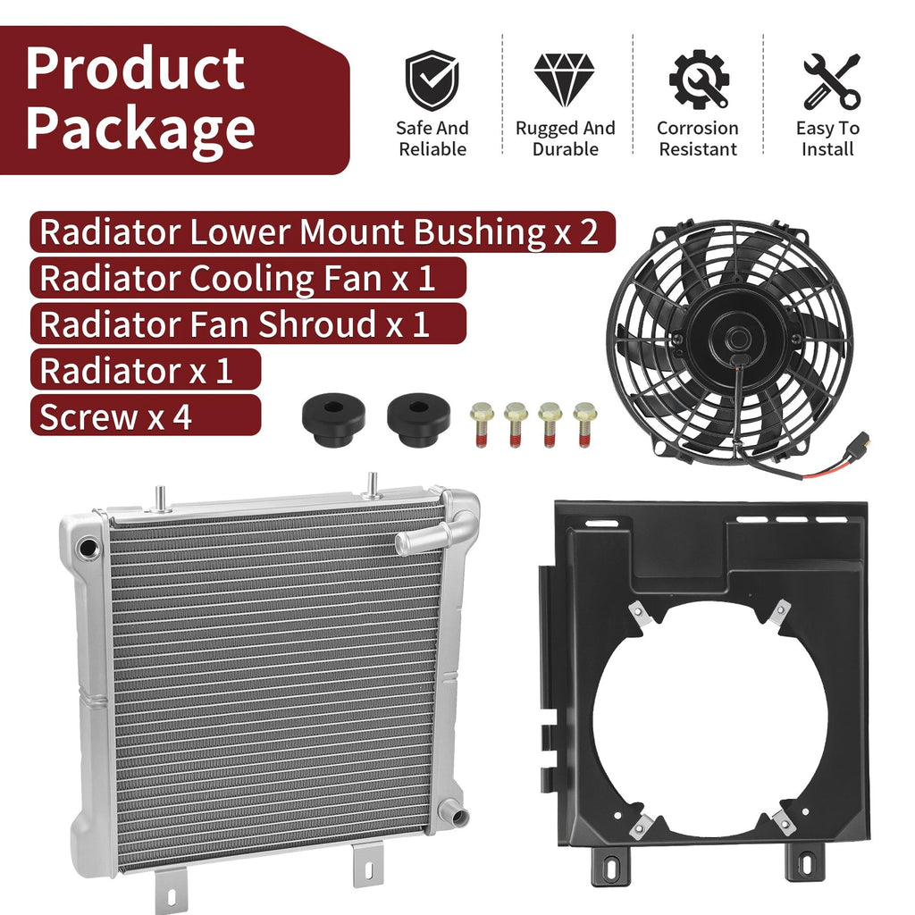 Radiator & Cooling Fan & Shroud Assy for Polaris Sportsman 500 (2000–2007)
