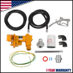 12V Fuel Transfer Pump with Nozzle for Gas Diesel (20GPM)