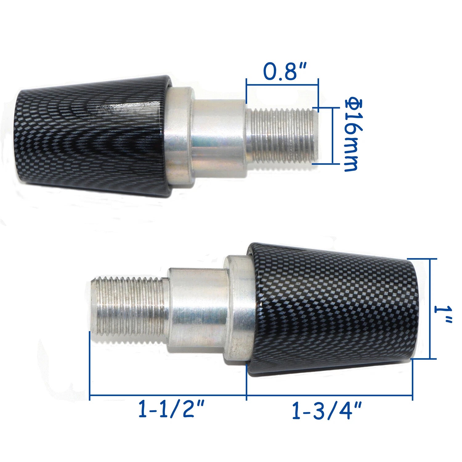 Set of 2 Handle Bar Ends for Yamaha YZF600 (1997–2006) / FRZ600 (1989–1999)