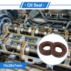 2X Oil Seal Rotary Shaft Seal for Various Models (15x28x7mm) FKM Rubber