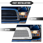 Front Grille Assembly for Dodge Ram 1500 Chrome Silver Tone (2009-2010)