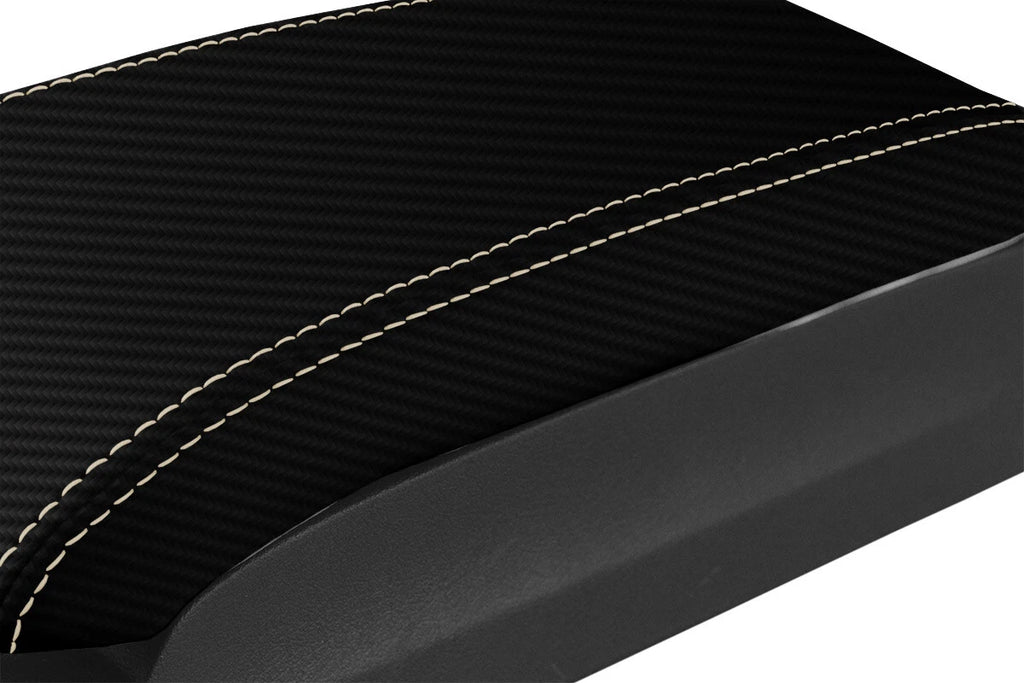 Console Lid Armrest Cover for Jeep Patriot (2009–2017) Carbon Fiber