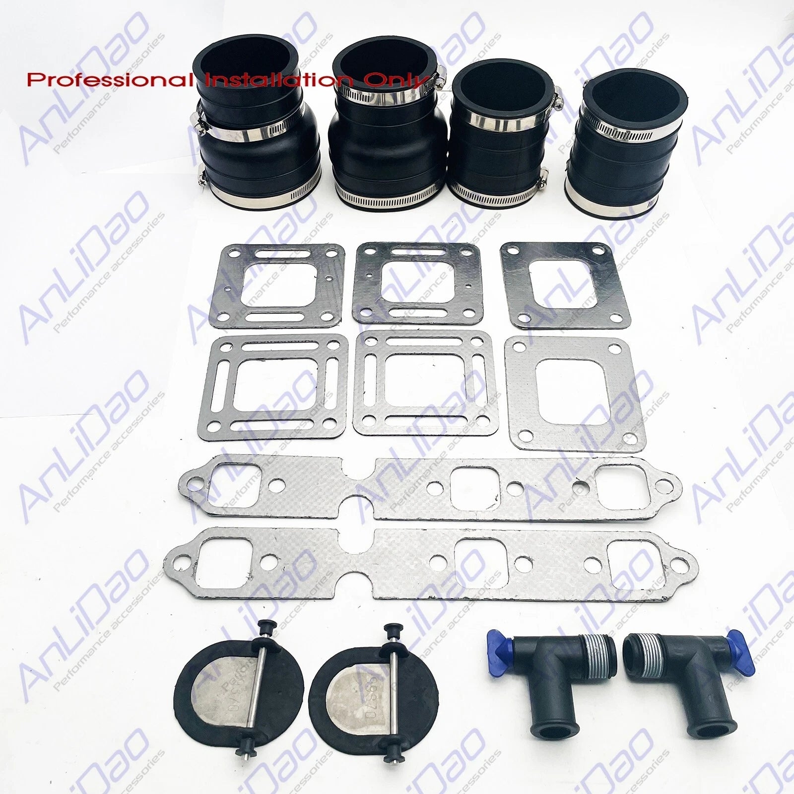 Wet Joint Exhaust Bellows Kit for MerCruiser V6 75-205HP (3") 70981A3 90949T 99757