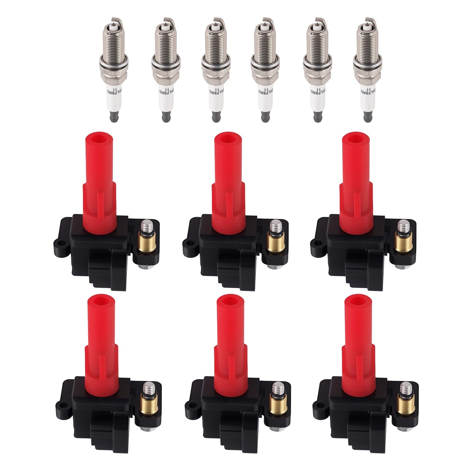 6x Ignition Coil + Spark Plug Set for Subaru B9 Tribeca, Outback 3.0L (2006–2007) UF287