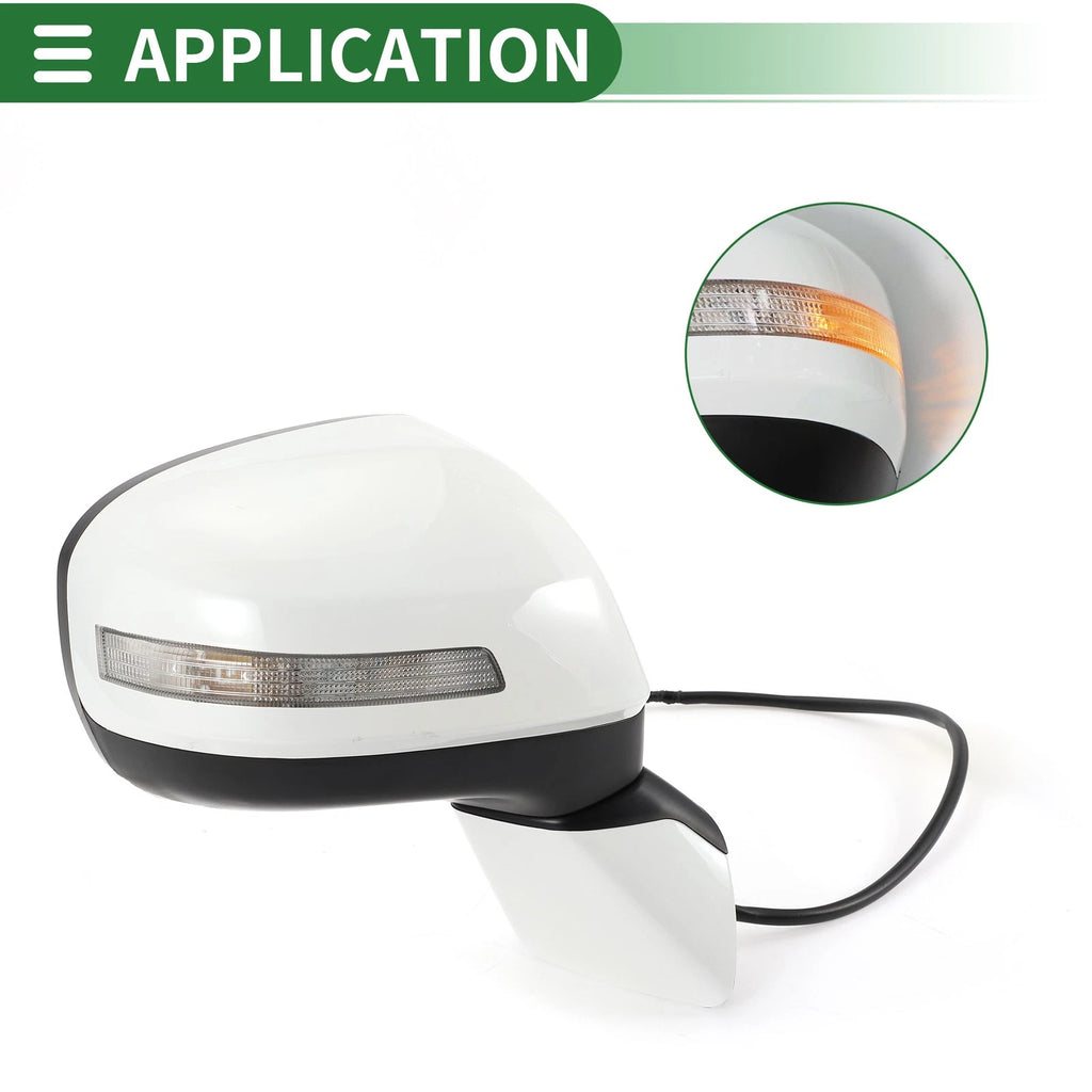 Right Side Door Mirror for Honda Civic (2012–2013) Manual Folding White