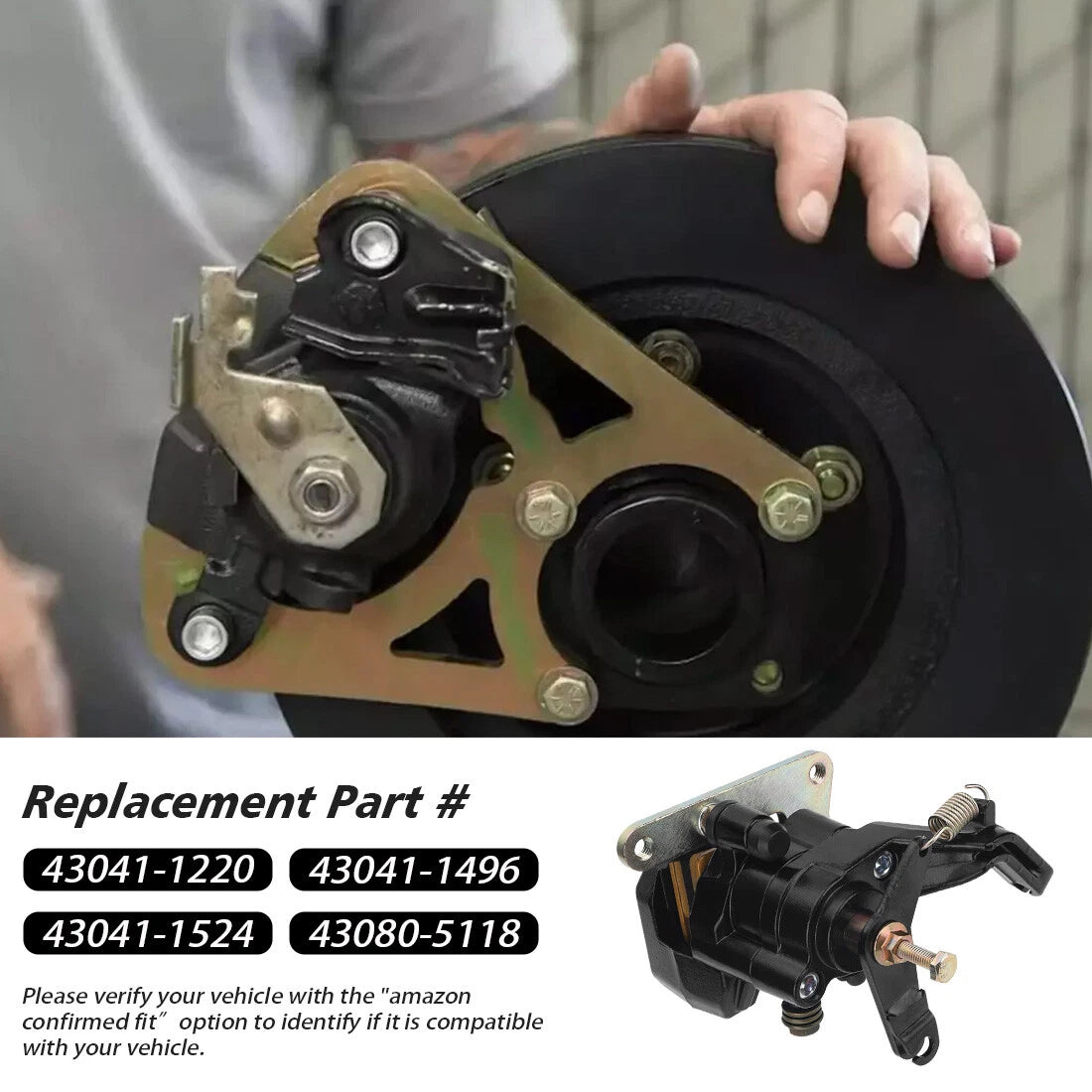 Rear Brake Caliper & Pads for Kawasaki Mojave 250 KSF250A (1987–2004) 43041-1575