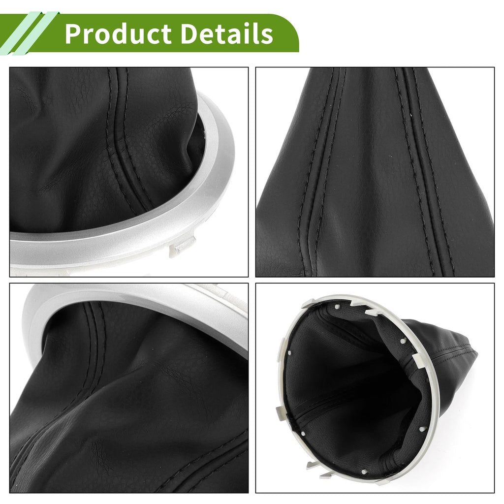 Gear Shift Stick Gaiter for Suzuki Swift (2005–2010) Matte Silver Black