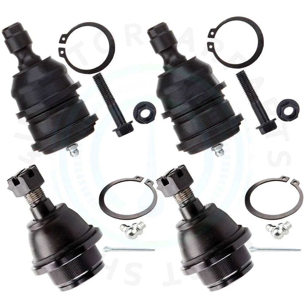 4X Suspension Front Lower Upper Ball Joint Kit for Ford Ranger (1998–2011)