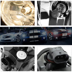 Clear Lens Front Fog Lights + Switch Pair for Corolla/Highlander/Tacoma (2014–2016)