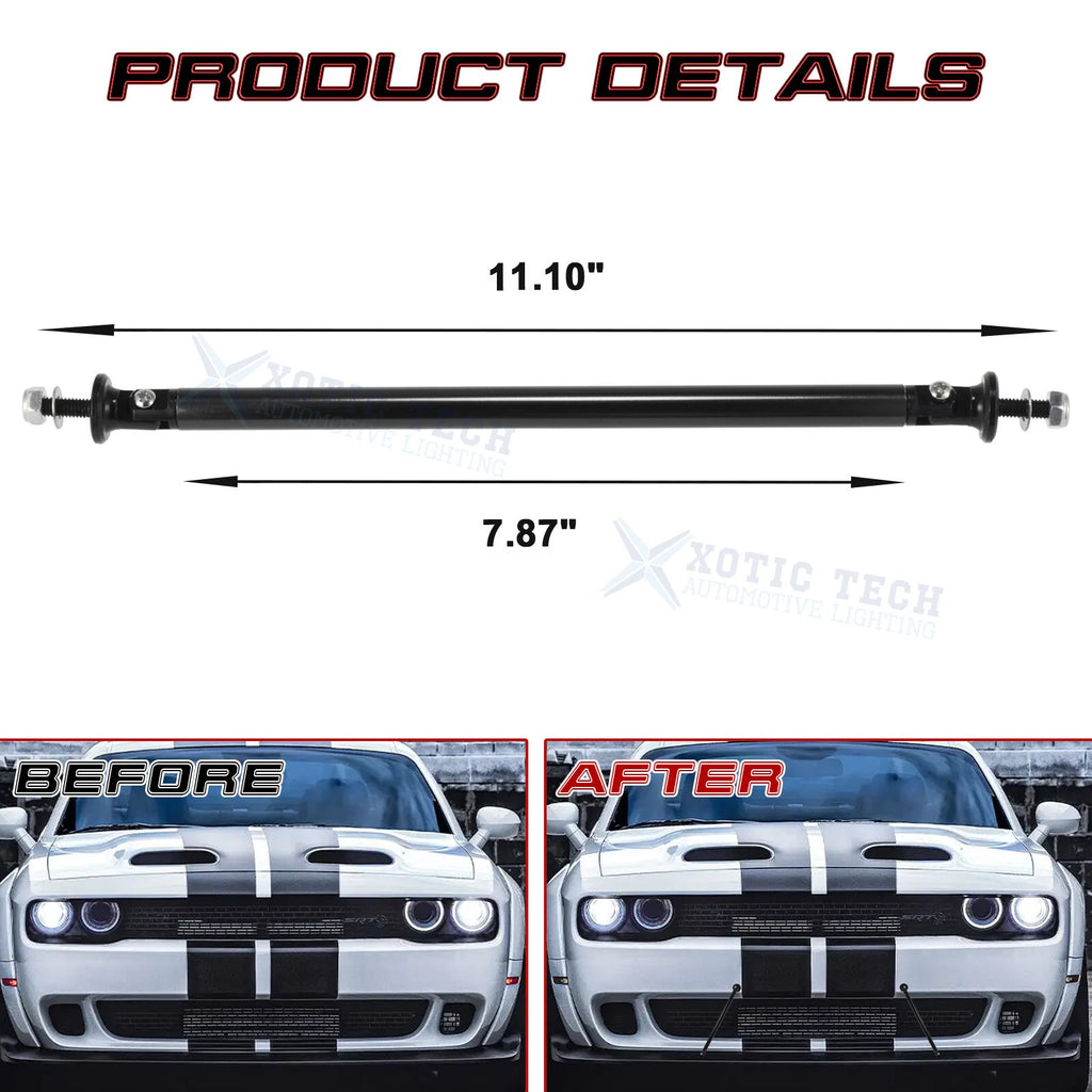 Eye-Catching Bumper Lip Rear Diffuser Strut Rod Bars for Ram Rivian (7.87)