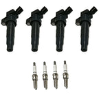 Set of 4 Ignition Coils & Spark Plugs for Kia Optima (2011–2015) Turbo