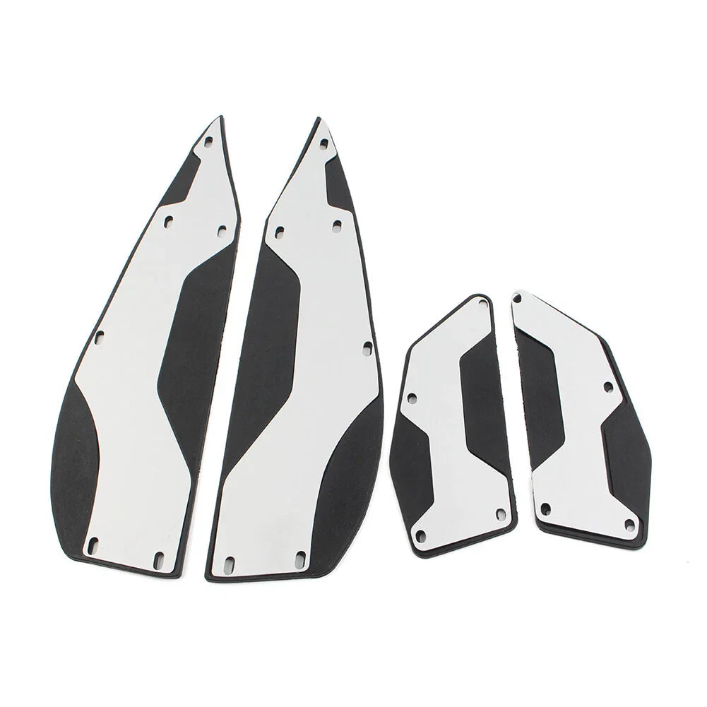 Silver Aluminum Floorboard Foot Pedals for Yamaha XMAX 250 300 400 (2017-2023)