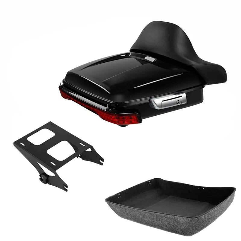 Trunk Backrest Light Mount Rack for Harley Road King Glide (2014–2023)