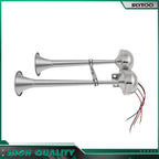 2 Trumpet Electric Horn for Marine Applications (Stainless Steel)