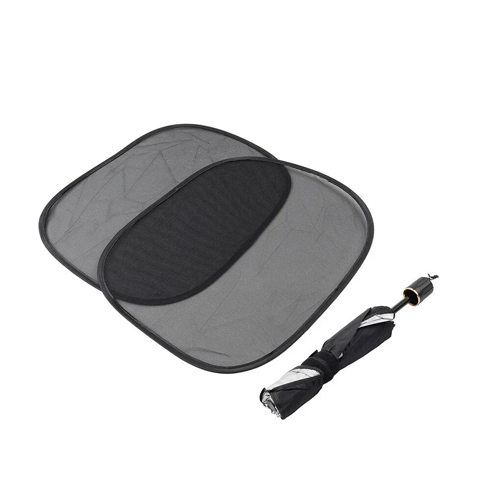 Windshield Sun Shade Umbrella Front Visor L Size Silver for Car