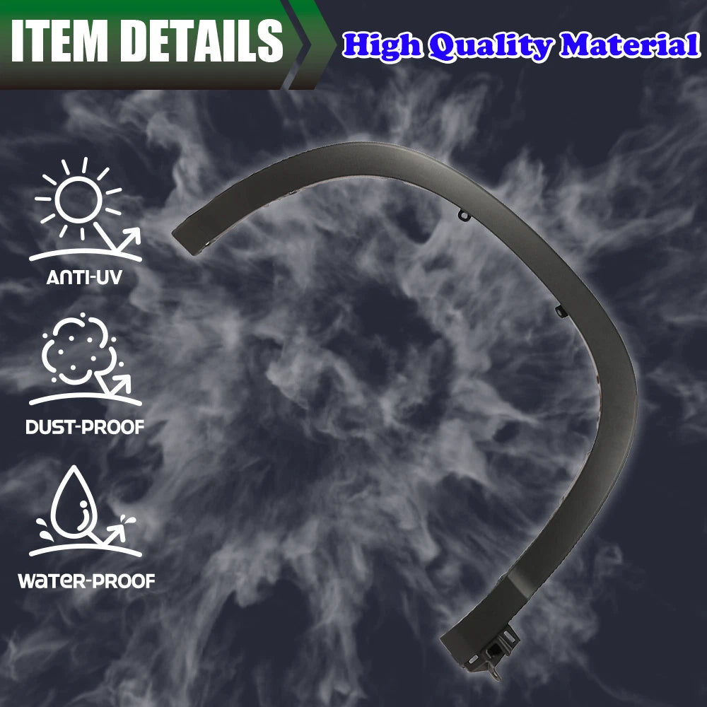Set of 2 Front Fender Flares Molding Trim for Toyota Highlander (2014–2019)