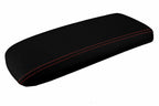 Console Lid Armrest Cover for Ford Explorer (1995–2001) Carbon Fiber Red Stitch