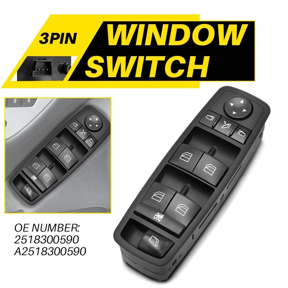 Driver Master Power Window Switch for Mercedes-Benz GL450 GL550 (2007–2012) 2518300590 H