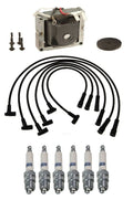 Ignition Wires & Spark Plugs Kit for Buick Chevy Oldsmobile V6 (1 Coil, 6 Plugs)