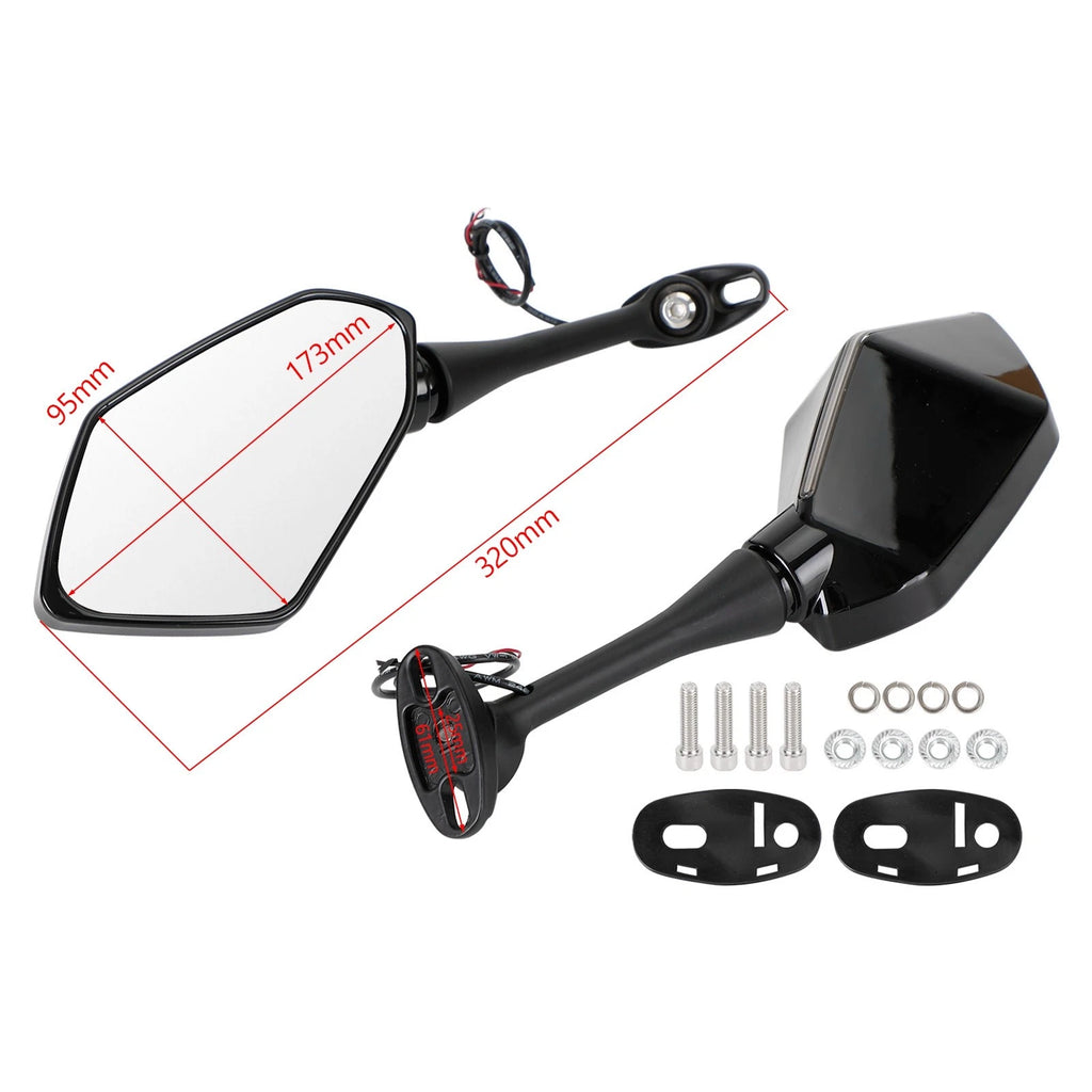 LED Mirrors w/Turn Signal Indicator for Suzuki RF600R RF900R TL1000S/R (1993–2001)