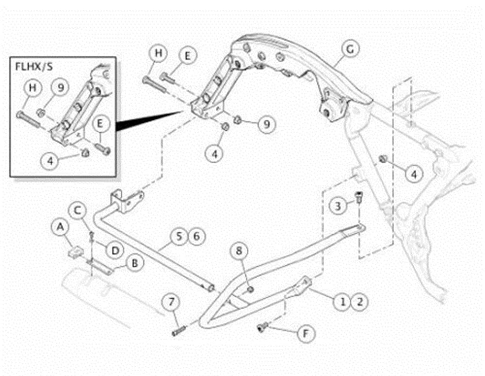 Saddlebag Guard Bracket for Harley Touring FLHX FLHR (2014–Present)
