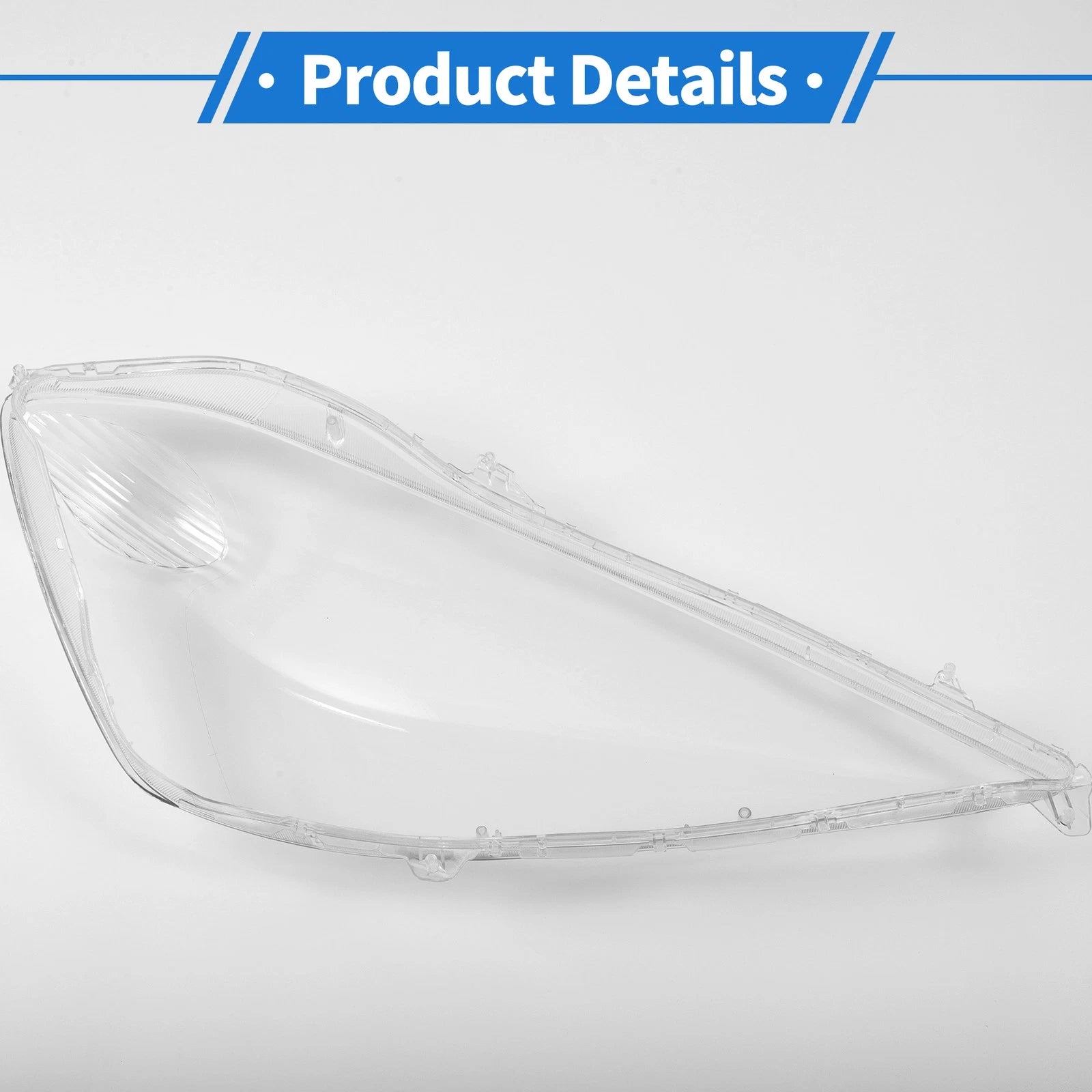 Front Left Headlight Lens Cover for Honda Fit (2009–2010) PC Clear