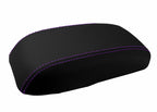 Leather Console Lid Armrest Cover for Dodge Neon (2000–2005) Purple Stitch