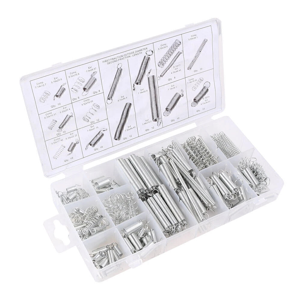 Set of 200 Small Metal Loose Steel Coil Springs Assortment Kit