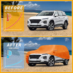 Waterproof Car Cover for Hyundai Santa Fe (2013–2023) 210D-PU, Orange