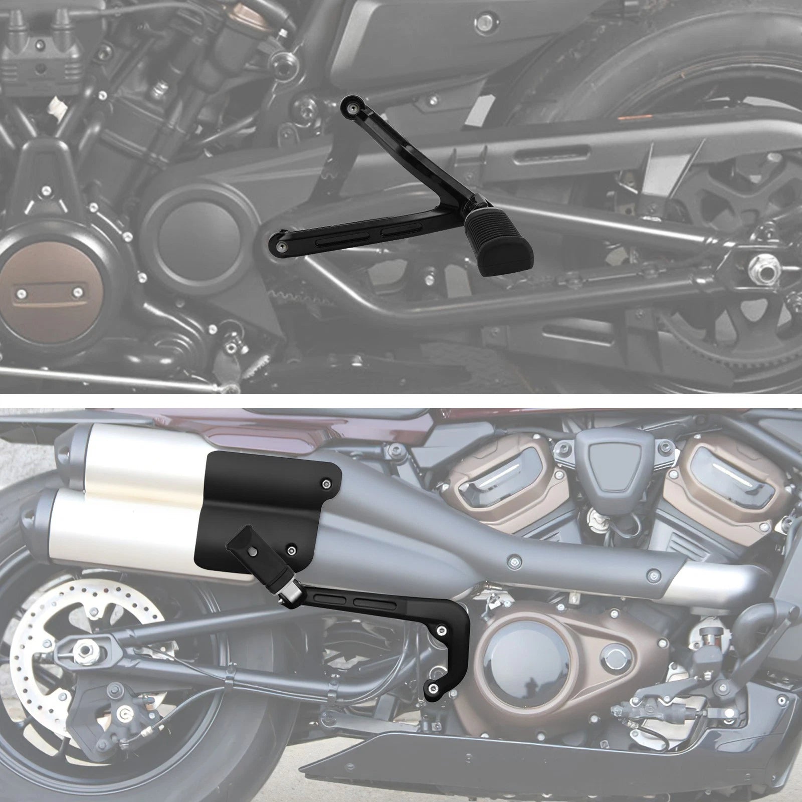 Rear Passenger Footpeg Mount Heel Guard for Harley Sportster S (2021–2025)