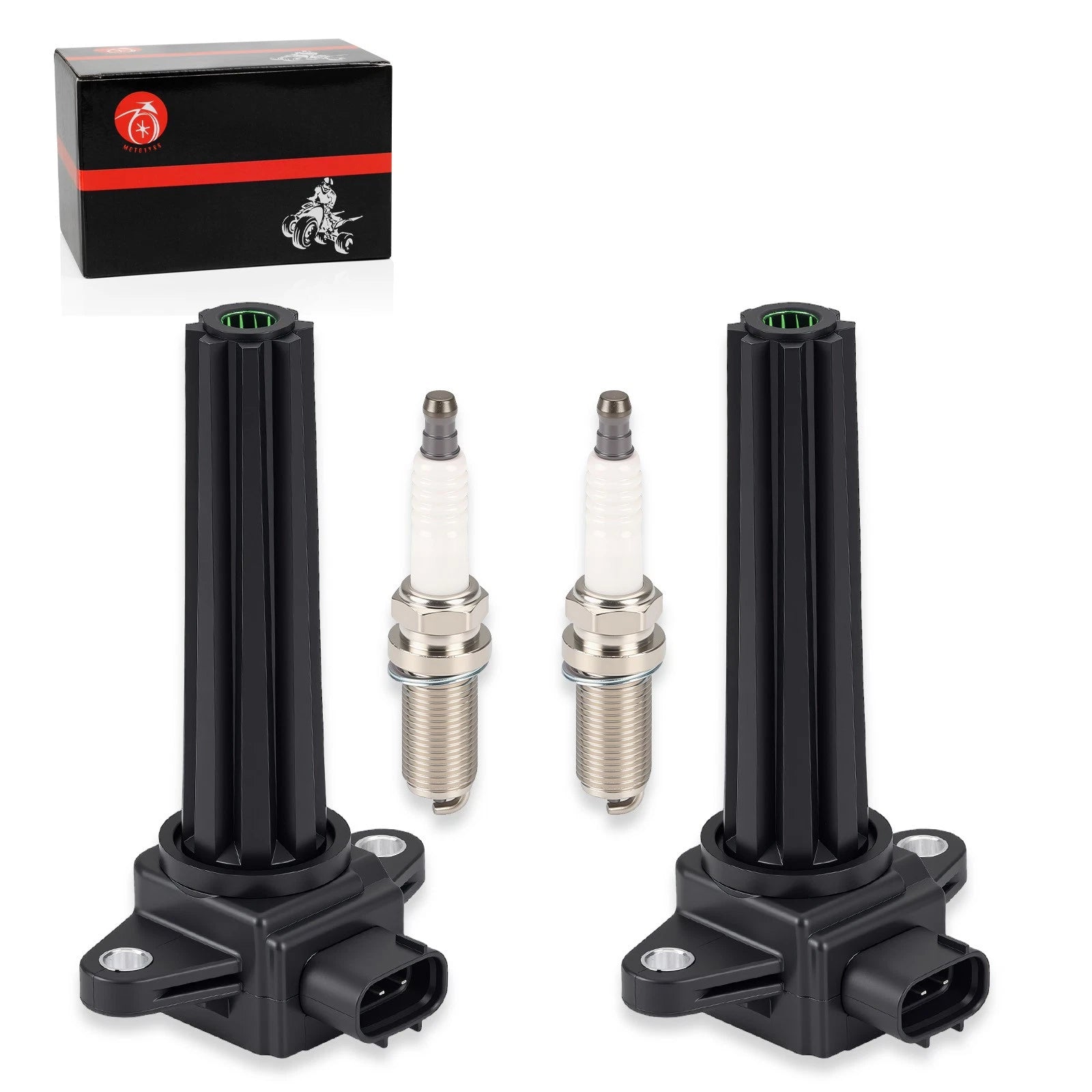 2X Ignition Stick Coils w/ Spark Plug for Yamaha FL F 115-250