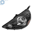 Halogen Headlight for Honda Fit (2007–2008) Left Side Black Housing