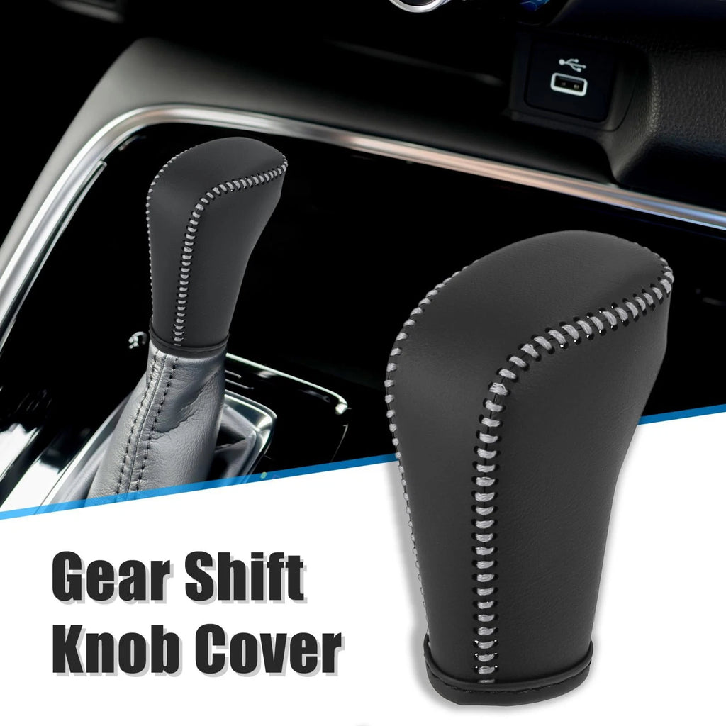 Shift Knob Cover for Honda Accord (2018–2022) - Black, Gray Stitches