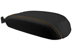 Leather Console Lid Armrest Cover for Ford Taurus (2010–2019) Orange Stitch