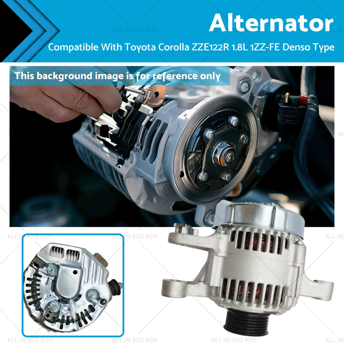 Alternator for Toyota Corolla 1.8L 1ZZ-FE (2001–2007) ZZE122R