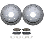 Rear Brake Kit 345mm Drilled Rotors TRW Ceramic Pads for Cadillac Chevrolet GMC