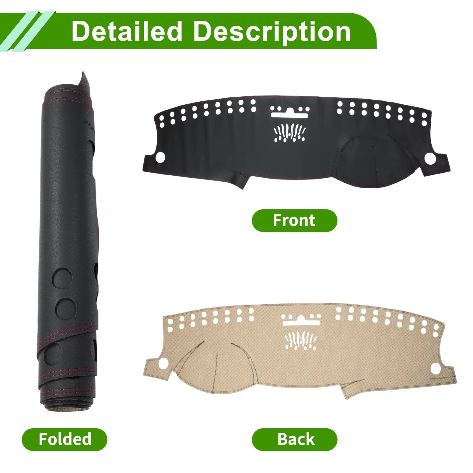 Dashboard Cover for Mercedes-Benz ML-Class (2014) Black Red