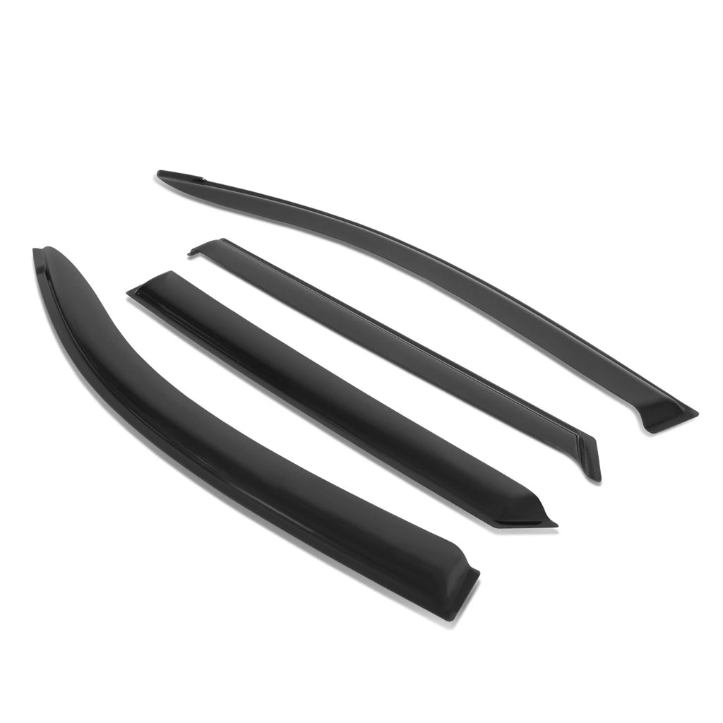 Set of 4 Tape-On Visors for Hyundai Tucson (2016–2021) Glossy Black Smoked Lens
