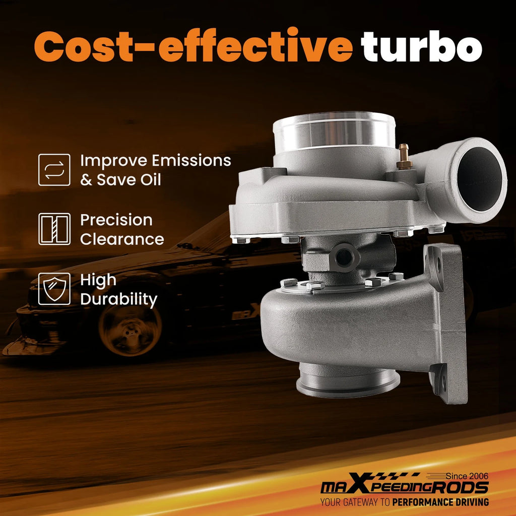 GT35 GT3582 Universal Billet Turbo T3 0.7/0.63 A/R + Oil Return Line Kit