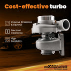 GT35 GT3582 Universal Billet Turbo T3 0.7/0.63 A/R + Oil Return Line Kit