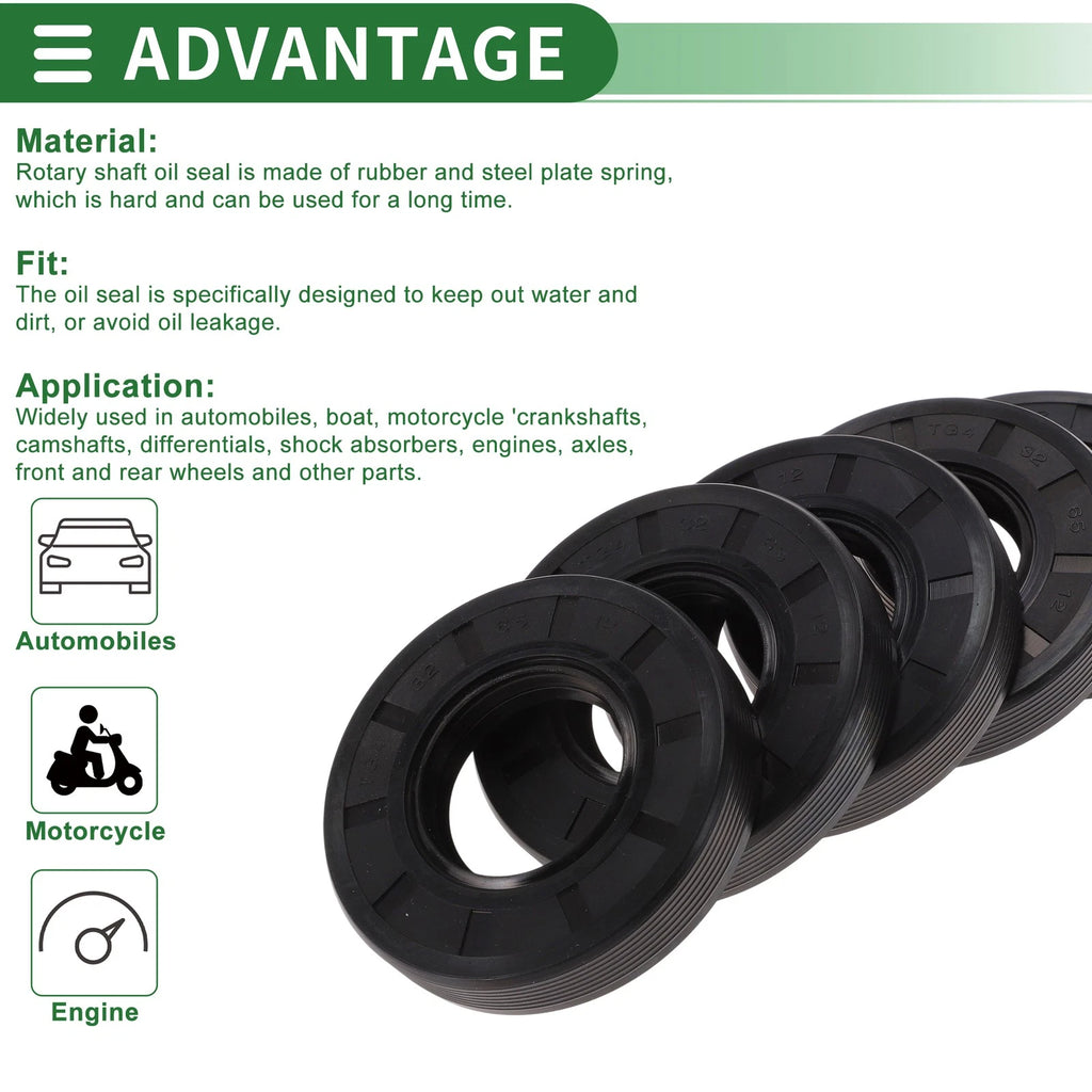 Set of 5 Oil Seals NBR Rubber 32x65x12mm for Various Models 