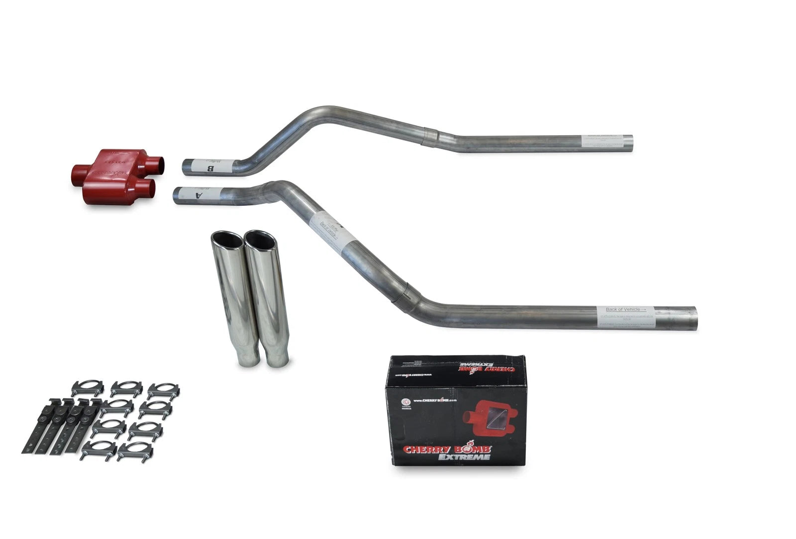 2.5" Dual Exhaust Kit for GMC Jimmy (2000–2004) - Cherry Bomb Extreme Tips