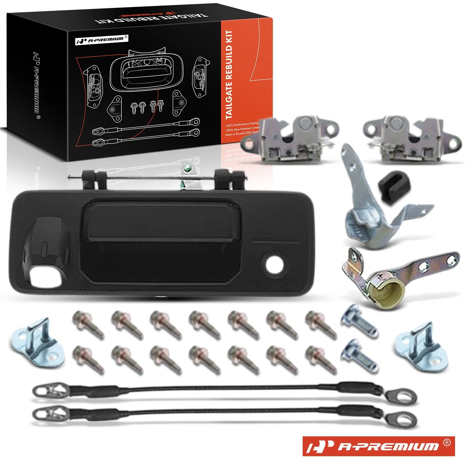 Metal Tailgate Hardware Rebuild Kit with Cable for Toyota Tacoma (2016-2023)