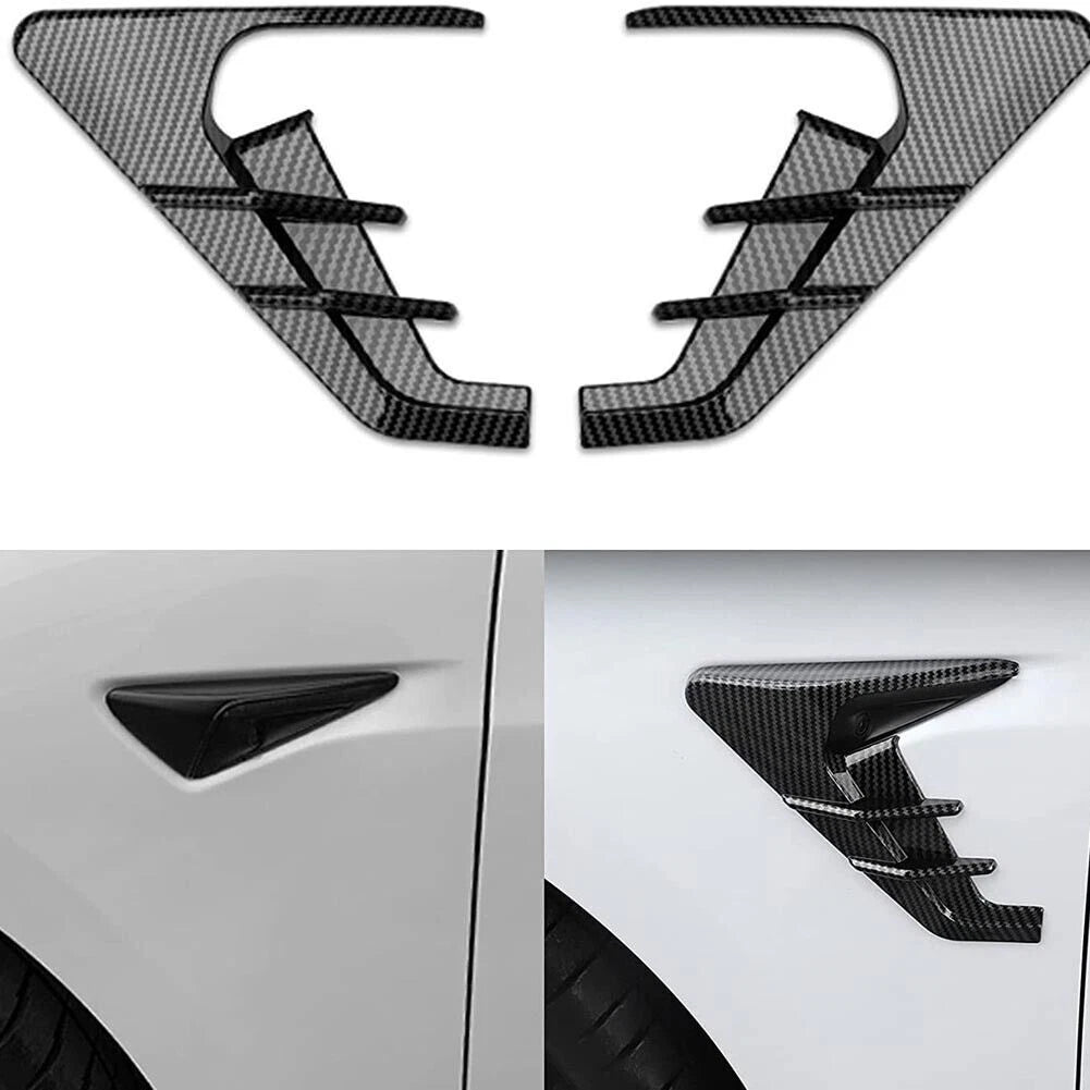 Carbon Fiber Side Fender Camera Flank Cover for Tesla Model 3 Y (2021)