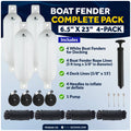 Set of 4 Boat Fenders for (6.5" x 23")