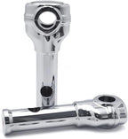 Chrome 6" Risers 1" Handlebar Top Clamps for Harley Super Glide Softail (2006–2023)