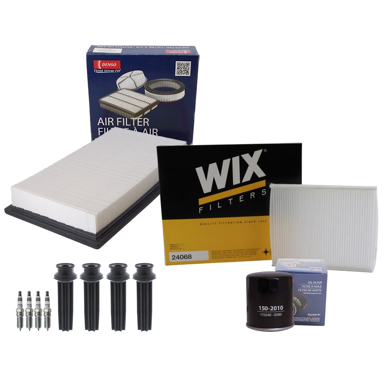 Tune Up Kit with 4 NGK Spark Plugs & Boots for Ford Explorer MKT Taurus (2010–2019)