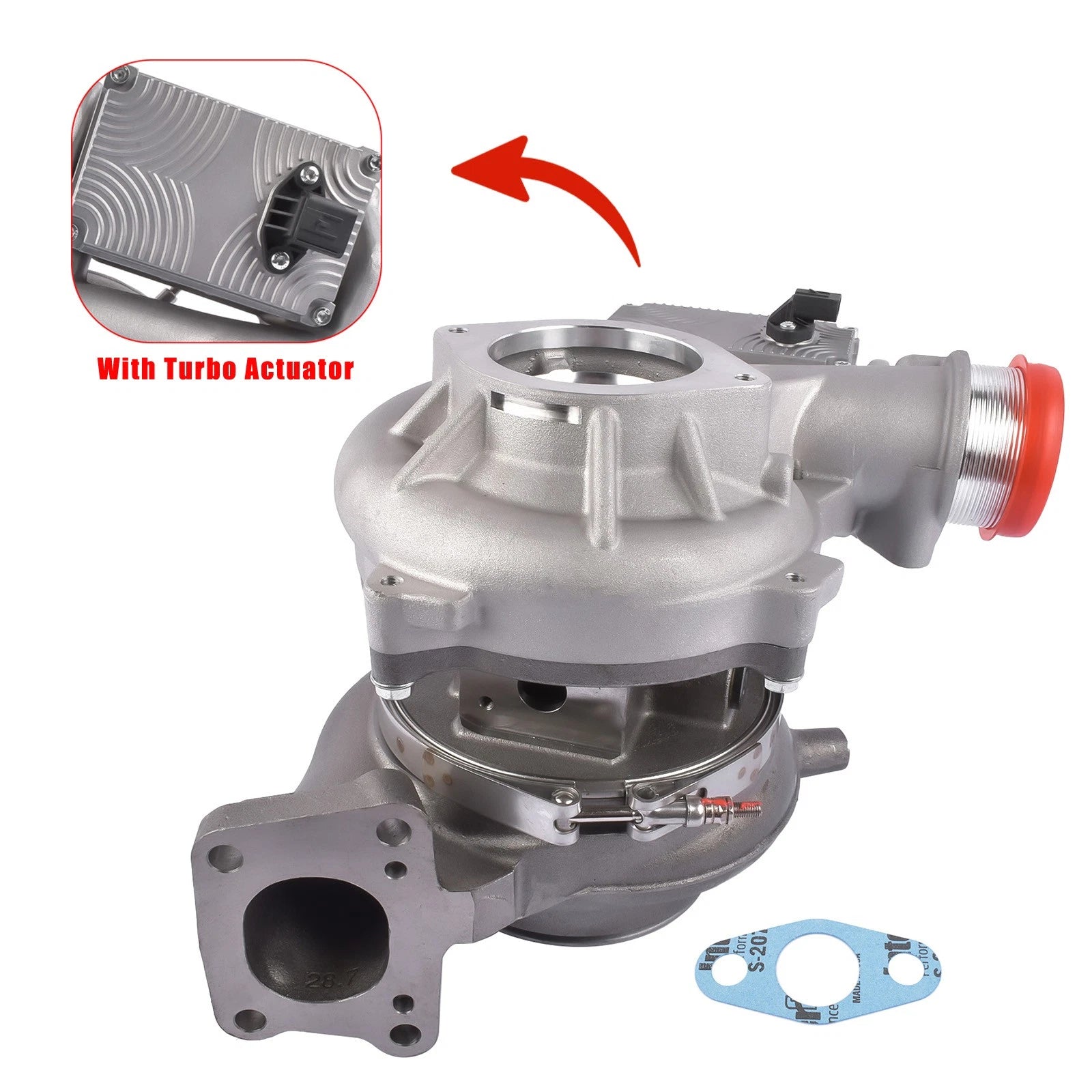 Turbocharger with Actuator for GMC Sierra Silverado 2500 3500 HD (2017–2021)