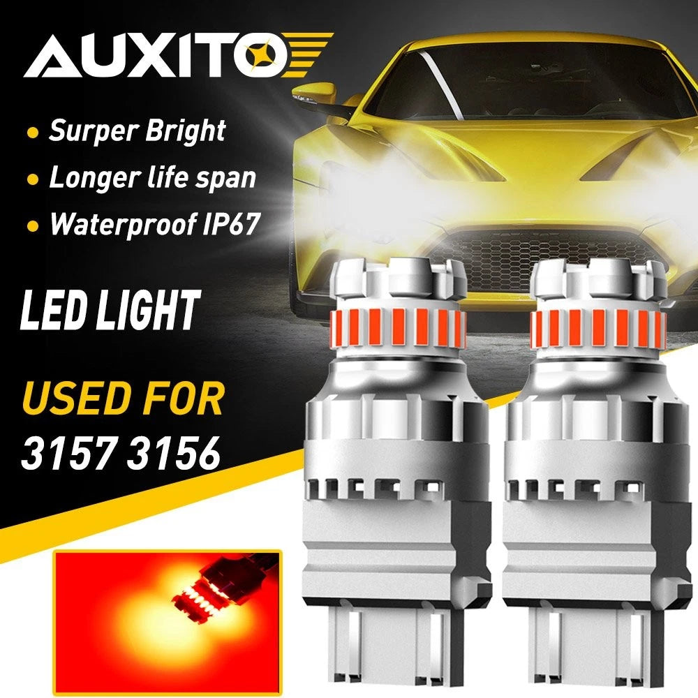 2X Red Flashing Brake LED Strobe Bulbs for Make Model 