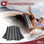6 Pcs Car Door Pillar Window Trim for Honda CR-V 2012-2016 Black Carbon Fiber